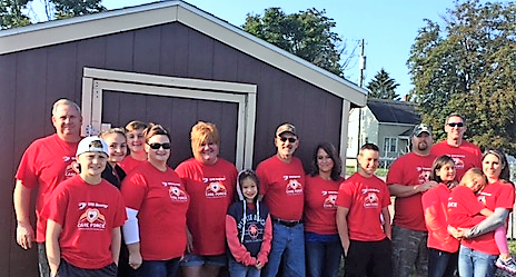 DTE volunteers helped refurbish a shed for one Head Start agency.